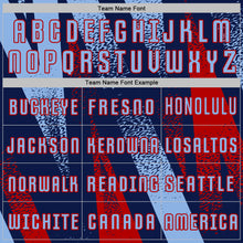 Загрузить изображение в средство просмотра галереи, Custom Navy Light Blue-Red Radial Burst Sports Sublimation Soccer Uniform Jersey