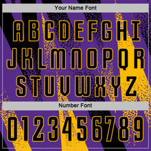 Загрузить изображение в средство просмотра галереи, Custom Purple Black-Gold Radial Burst Sports Sublimation Soccer Uniform Jersey