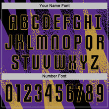 Загрузить изображение в средство просмотра галереи, Custom Purple Black-Old Gold Radial Burst Sports Sublimation Soccer Uniform Jersey