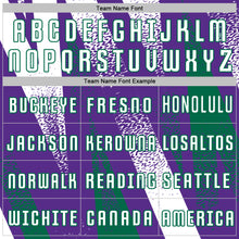 Загрузить изображение в средство просмотра галереи, Custom Purple White-Kelly Green Radial Burst Sports Sublimation Soccer Uniform Jersey