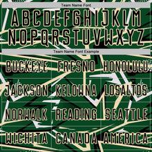 Charger l'image dans la galerie, Custom Green Black Cream-White Abstract Geometric Stripes Sports Sublimation Soccer Uniform Jersey