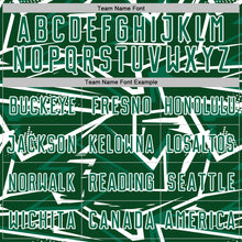 Charger l'image dans la galerie, Custom Green Kelly Green-White Abstract Geometric Stripes Sports Sublimation Soccer Uniform Jersey