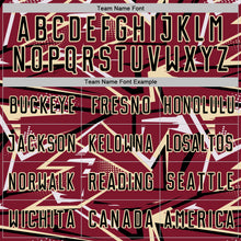 Загрузить изображение в средство просмотра галереи, Custom Crimson Black Cream-White Abstract Geometric Stripes Sports Sublimation Soccer Uniform Jersey