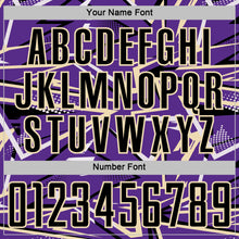 Загрузить изображение в средство просмотра галереи, Custom Purple Black Cream-White Abstract Geometric Stripes Sports Sublimation Soccer Uniform Jersey