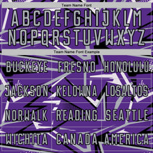 Загрузить изображение в средство просмотра галереи, Custom Purple Gray Black-White Abstract Geometric Stripes Sports Sublimation Soccer Uniform Jersey