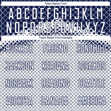 Load image into Gallery viewer, Custom Navy White Gradient Diamond Grid Sports Sublimation Soccer Uniform Jersey