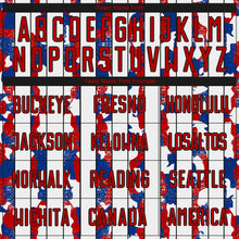 Загрузить изображение в средство просмотра галереи, Custom White Red-Royal Camo Stripe Sports Sublimation Soccer Uniform Jersey