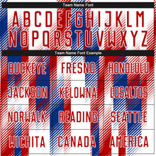 Загрузить изображение в средство просмотра галереи, Custom White Red-Royal Diagonal Stripe Sports Sublimation Soccer Uniform Jersey