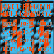 Загрузить изображение в средство просмотра галереи, Custom Sky Blue Orange-Black Diagonal Stripe Sports Sublimation Soccer Uniform Jersey