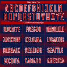 Загрузить изображение в средство просмотра галереи, Custom Navy Red-White Streamline Wave Cyberpunk Neon Tech Sports Sublimation Soccer Uniform Jersey