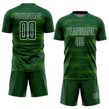 Charger l'image dans la galerie, Custom Green Neon Green-White Streamline Wave Cyberpunk Neon Tech Sports Sublimation Soccer Uniform Jersey