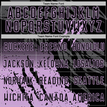 Load image into Gallery viewer, Custom Black Light Purple Gradient Claw Mark Splatter Sports Sublimation Soccer Uniform Jersey