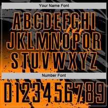 Load image into Gallery viewer, Custom Black Bay Orange Gradient Claw Mark Splatter Sports Sublimation Soccer Uniform Jersey