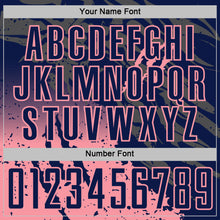 Charger l'image dans la galerie, Custom Navy Medium Pink Gradient Claw Mark Splatter Sports Sublimation Soccer Uniform Jersey