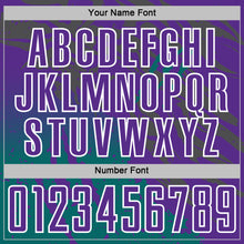 Загрузить изображение в средство просмотра галереи, Custom Purple White-Teal Gradient Claw Mark Splatter Sports Sublimation Soccer Uniform Jersey