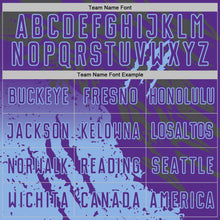 Загрузить изображение в средство просмотра галереи, Custom Purple Light Blue Gradient Claw Mark Splatter Sports Sublimation Soccer Uniform Jersey