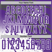 Загрузить изображение в средство просмотра галереи, Custom Purple White Gradient Claw Mark Splatter Sports Sublimation Soccer Uniform Jersey