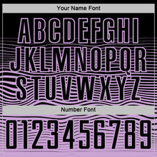 Load image into Gallery viewer, Custom Black Light Purple Gradient Wave Line Sports Sublimation Soccer Uniform Jersey