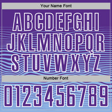 Загрузить изображение в средство просмотра галереи, Custom Purple White-Light Blue Gradient Wave Line Sports Sublimation Soccer Uniform Jersey