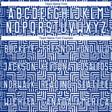 Charger l'image dans la galerie, Custom Royal White Geometric Maze Interlocking Square Sports Sublimation Soccer Uniform Jersey