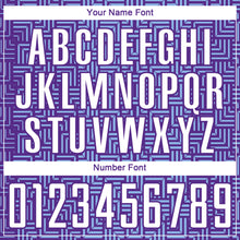 Загрузить изображение в средство просмотра галереи, Custom Purple White-Light Blue Geometric Maze Interlocking Square Sports Sublimation Soccer Uniform Jersey