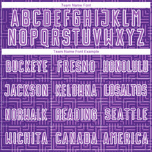 Загрузить изображение в средство просмотра галереи, Custom Purple Medium Purple-White Geometric Maze Interlocking Square Sports Sublimation Soccer Uniform Jersey