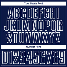 Load image into Gallery viewer, Custom Navy White Lightning Electric Veins Sublimation Soccer Uniform Jersey