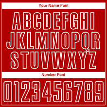 Load image into Gallery viewer, Custom Red White Lightning Electric Veins Sublimation Soccer Uniform Jersey