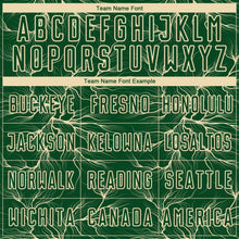 Load image into Gallery viewer, Custom Green Cream Lightning Electric Veins Sublimation Soccer Uniform Jersey