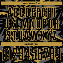 Charger l'image dans la galerie, Custom Black Old Gold-Steel Gray Cyber Mecha E-sport Geometric Shards Spike Sublimation Soccer Uniform Jersey