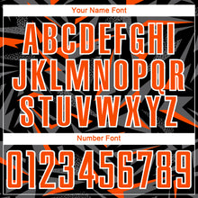 Charger l'image dans la galerie, Custom Black Orange Steel Gray-White Cyber Mecha E-sport Geometric Shards Spike Sublimation Soccer Uniform Jersey