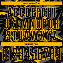 Charger l'image dans la galerie, Custom Black Gold-Steel Gray Cyber Mecha E-sport Geometric Shards Spike Sublimation Soccer Uniform Jersey