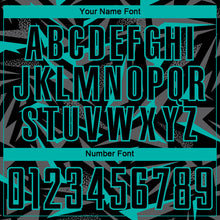 Laden Sie das Bild in den Galerie-Viewer, Custom Black Aqua-Steel Gray Cyber Mecha E-sport Geometric Shards Spike Sublimation Soccer Uniform Jersey