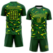Load image into Gallery viewer, Custom Green Light Yellow-Grass Green Cyber Mecha E-sport Geometric Shards Spike Sublimation Soccer Uniform Jersey