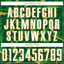 Загрузить изображение в средство просмотра галереи, Custom Green White Old Gold-Grass Green Cyber Mecha E-sport Geometric Shards Spike Sublimation Soccer Uniform Jersey