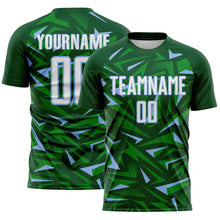 Load image into Gallery viewer, Custom Green White Light Blue-Grass Green Cyber Mecha E-sport Geometric Shards Spike Sublimation Soccer Uniform Jersey