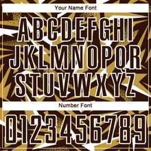 Load image into Gallery viewer, Custom Brown Old Gold-White Cyber Mecha E-sport Geometric Shards Spike Sublimation Soccer Uniform Jersey