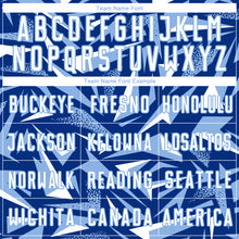 Charger l'image dans la galerie, Custom Royal White-Light Blue Cyber Mecha E-sport Geometric Shards Spike Sublimation Soccer Uniform Jersey