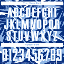 Charger l'image dans la galerie, Custom Royal White-Light Blue Cyber Mecha E-sport Geometric Shards Spike Sublimation Soccer Uniform Jersey