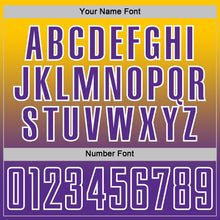Загрузить изображение в средство просмотра галереи, Custom Yellow Purple-White Fade Fashion Sublimation Soccer Uniform Jersey