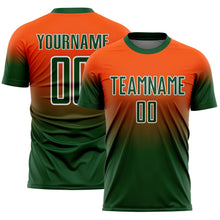 Charger l'image dans la galerie, Custom Orange Green-White Fade Fashion Sublimation Soccer Uniform Jersey