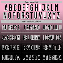 Load image into Gallery viewer, Custom Light Pink Black-White Fade Fashion Sublimation Soccer Uniform Jersey