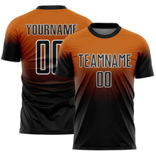 Charger l'image dans la galerie, Custom Bay Orange Black-White Fade Fashion Sublimation Soccer Uniform Jersey