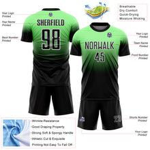 Charger l'image dans la galerie, Custom Pea Green Black-White Fade Fashion Sublimation Soccer Uniform Jersey