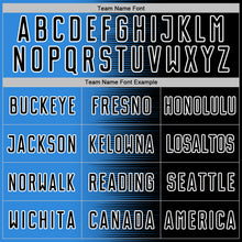 Загрузить изображение в средство просмотра галереи, Custom Black White-Powder Blue Gradient Line Sublimation Soccer Uniform Jersey