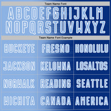 Charger l'image dans la galerie, Custom Royal Light Blue-White Gradient Line Sublimation Soccer Uniform Jersey