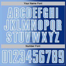 Charger l'image dans la galerie, Custom Royal Light Blue-White Gradient Line Sublimation Soccer Uniform Jersey