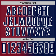 Load image into Gallery viewer, Custom Navy White-Crimson Gradient Line Sublimation Soccer Uniform Jersey