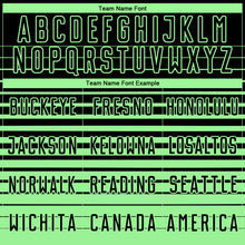 Charger l'image dans la galerie, Custom Black Pea Green Gradient Pinstripe Sublimation Soccer Uniform Jersey