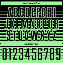 Charger l'image dans la galerie, Custom Black Pea Green Gradient Pinstripe Sublimation Soccer Uniform Jersey